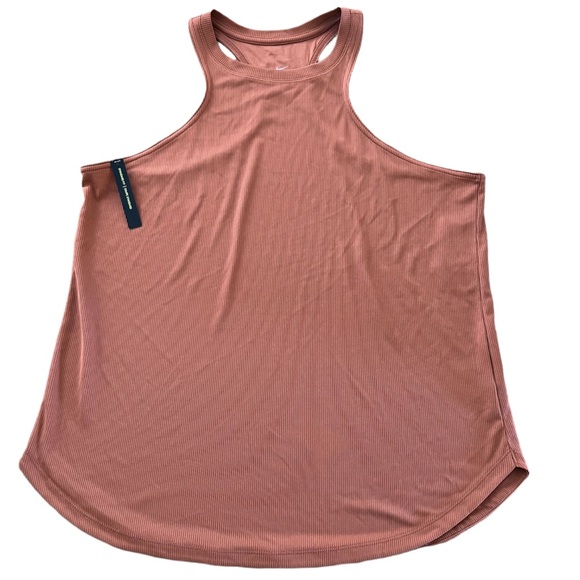 Nike Ribbed Rust Dri-Fit Tank - Picture 1 of 5